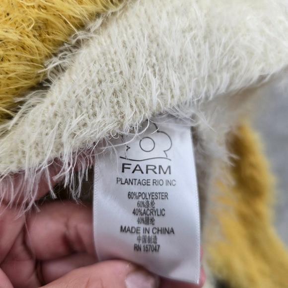 Farm Rio Size Small Yellow Eyelash Knit Toucan Oversized Sweater - Picture 5 of 9